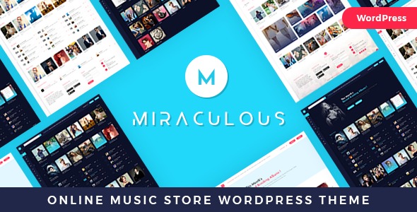 Miraculous Nulled Online Music Store WordPress Theme Free Download