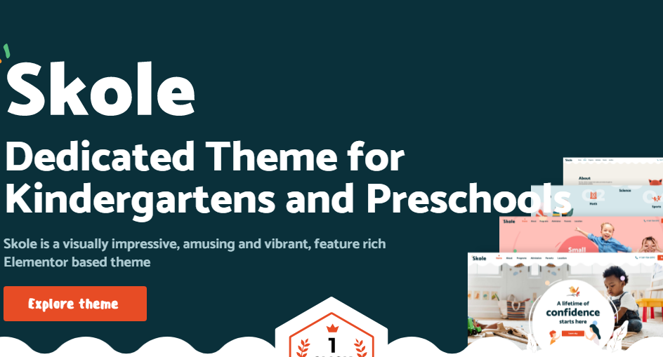 Skole Nulled - School Kindergarten WordPress Elementor Free Download