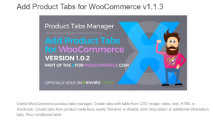 Add Product Tabs for WooCommerce Nulled Free Download