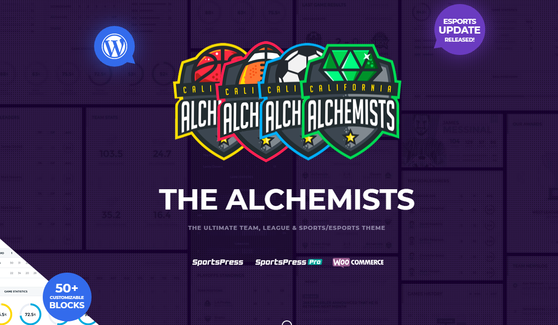 Alchemists Nulled Sports, eSports & Gaming Club and News WordPress Theme Download