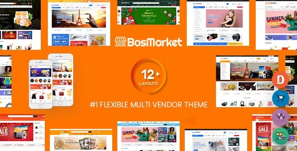 BosMarket Nulled Flexible Multivendor Woo WPr Theme (12 Indexes + 2 Mobile Layouts) Free Download