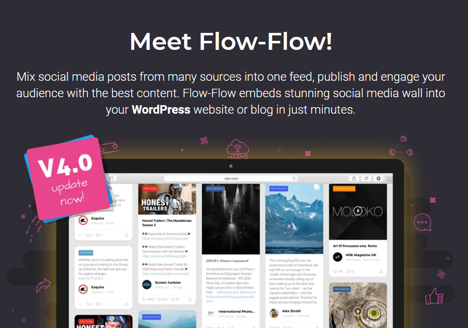 Flow-Flow Nulled Social Stream for WordPress Free Download