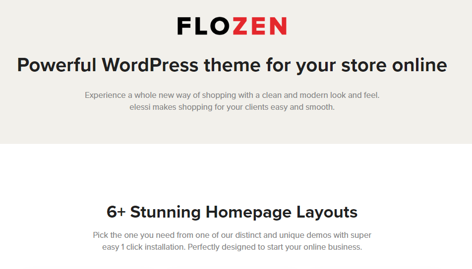 Flozen Nulled - WooCommerce AJAX WordPress Theme Free Download
