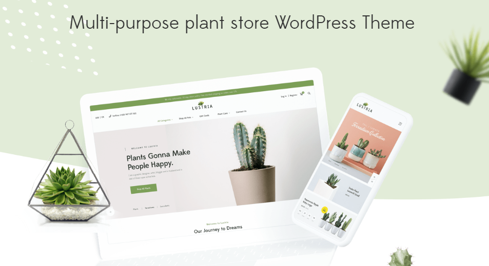 Lustria Nulled MultiPurpose Plant Store WordPress Theme Download