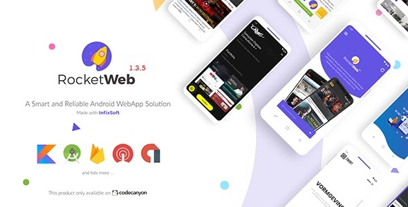 RocketWeb 1.4.3 Configurable Android WebView App Template Free Download