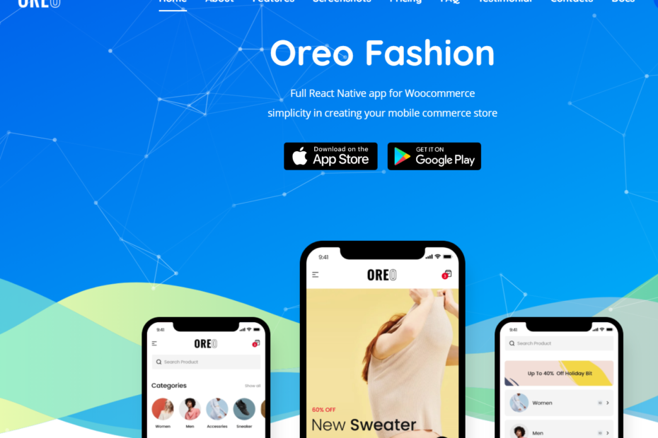 Oreo Fashion Nulled – Full React Native App for Woocommerce Free Download
