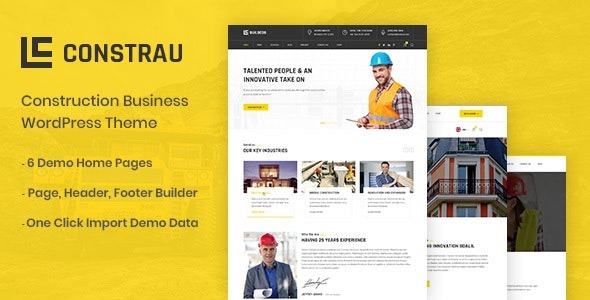 Constrau Nulled Construction Business WordPress Theme Free Download