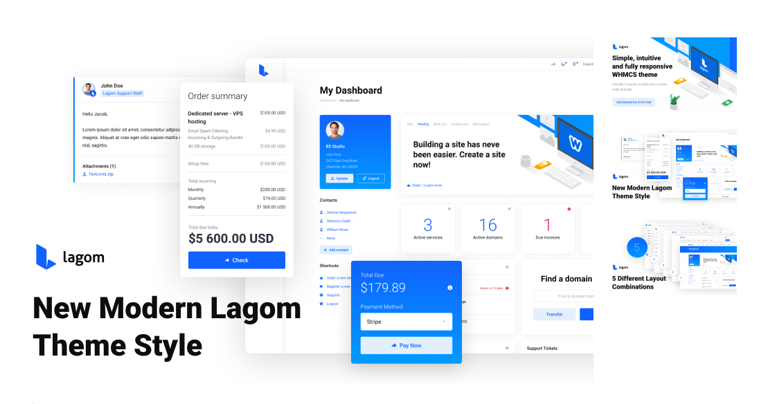 Lagom WHMCS Theme Nulled PHP SCRIPTS Download