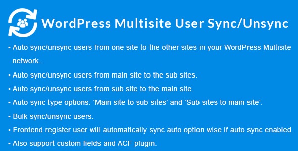 WordPress Multisite User Sync Unsync Nulled Free Download