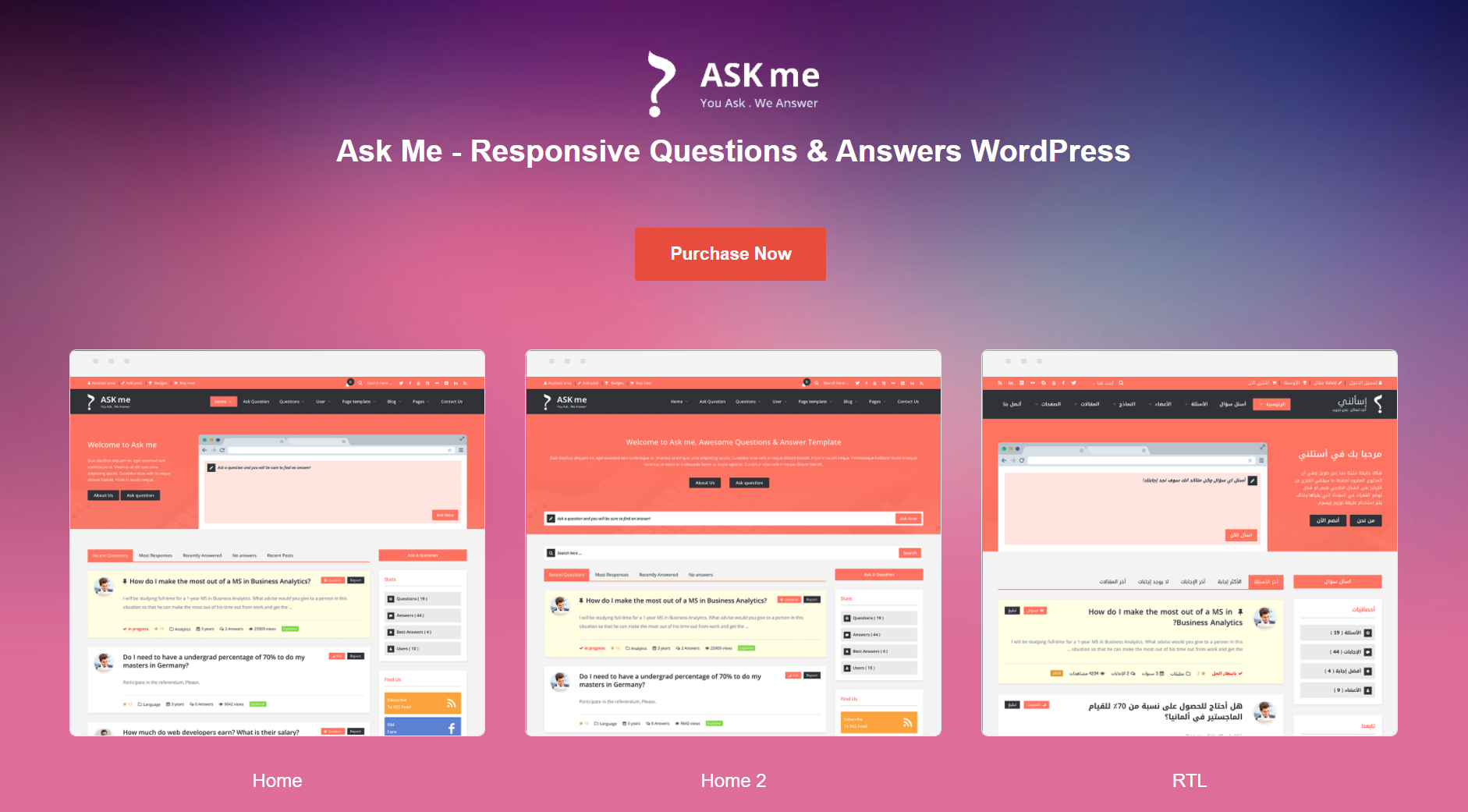 Ask Me Nulled Responsive Questions & Answers WordPress Free Download