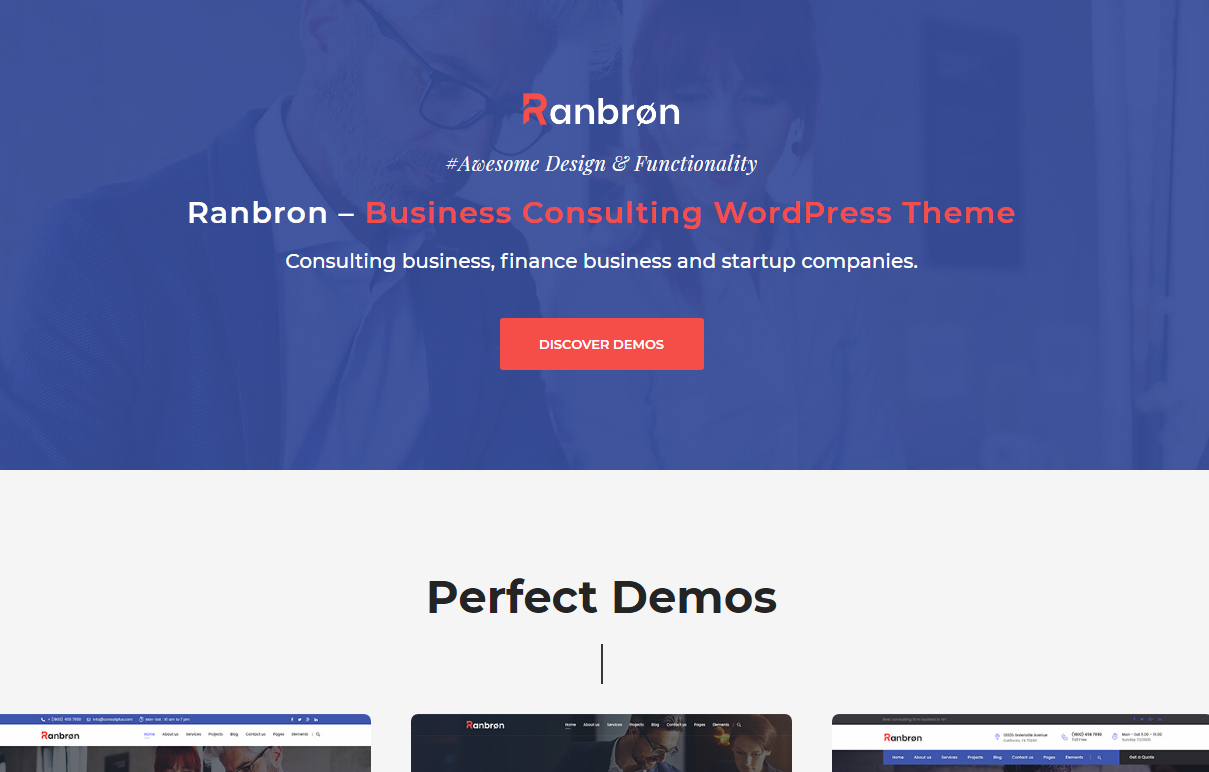 Ranbron Nulled Business and Consulting WordPress Theme Download