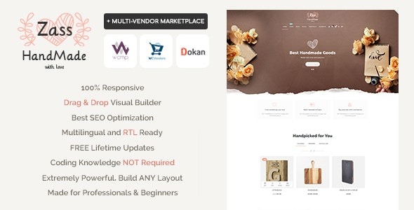 Zass Nulled WooCommerce Theme for Handmade Artists and Artisans Free Download