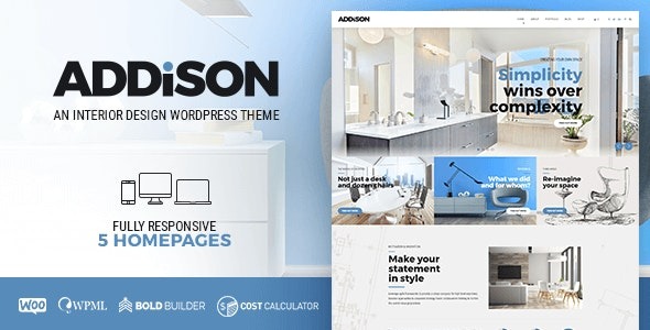 Addison Nulled Architecture & Interior Design WordPress Theme Download