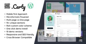 Certy Nulled Creative Resume, CV & vCard Download