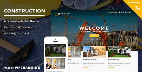 Construction Nulled WordPress Theme Download
