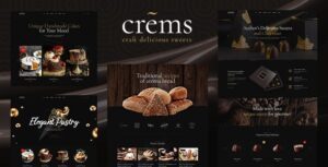 Crems Nulled Bakery Chocolate Sweets & Pastry WordPress Theme Download