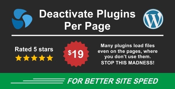 Deactivate Plugins Per Page Nulled – Improve WordPress Performance Download