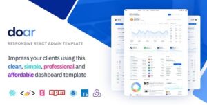Doar Nulled React Admin Template with Dashboard UI KIT Download