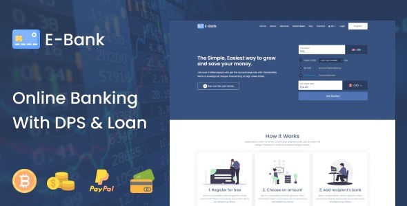 E-Bank Nulled Complete Online Banking System With DPS & Loan Download