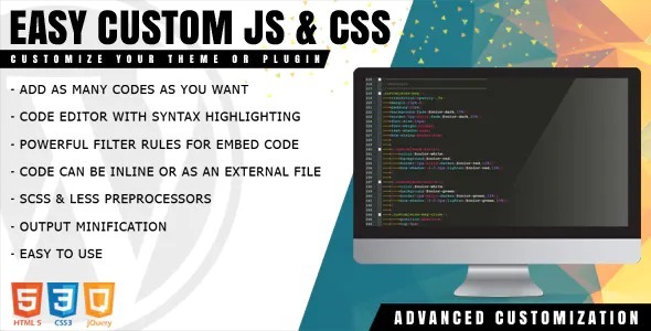 Easy Custom JS and CSS Nulled Extra Customization for WordPress Download