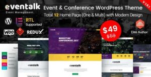 EvenTalk Nulled Event Conference WordPress Theme Download