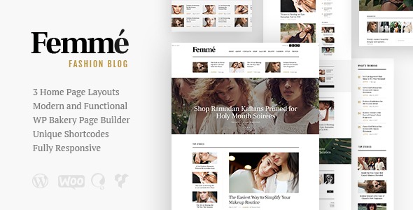 Femme Nulled An Online Magazine & Fashion Blog WordPress Theme Download