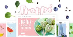 Frappé Nulled smoothies, juices and organic food WordPress Download