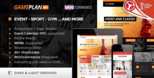 Gameplan Nulled Event and Gym Fitness WordPress Theme Download
