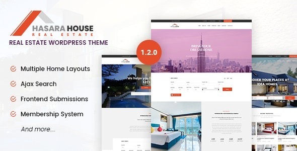 Hasara House Nulled Real Estate Responsive WordPress Theme Download