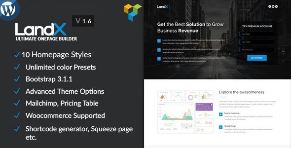 LandX Nulled Multi-Purpose Landing WordPress Theme Download