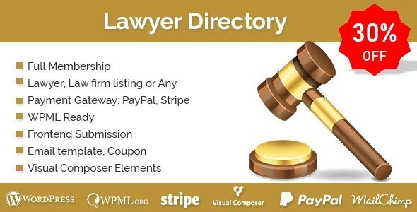 Lawyer Directory Nulled WordPress Plugin Download