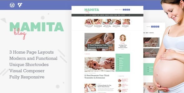 Mamita Nulled Pregnancy & Maternity Blog WordPress Theme Download