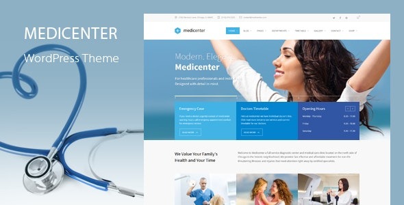 MediCenter Nulled Health Medical Clinic WordPress Theme Download