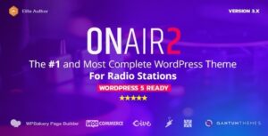 Onair2 Nulled Radio Station WordPress Theme With Non-Stop Music Player Download