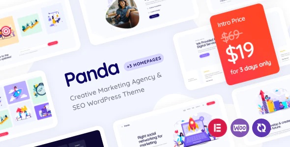 Panda Nulled Creative Marketing Agency & SEO WordPress Theme Download