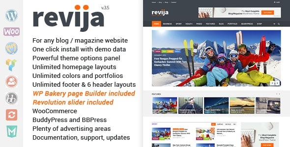 Revija Nulled Blog & News WordPress Theme Download