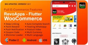 Revo Apps Woocommerce Nulled Flutter E-Commerce Full App Android iOS Free Download