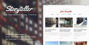 Storyteller Nulled A Narrative WordPress Blog Theme Download