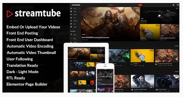 StreamTube Nulled Video WordPress Theme Download