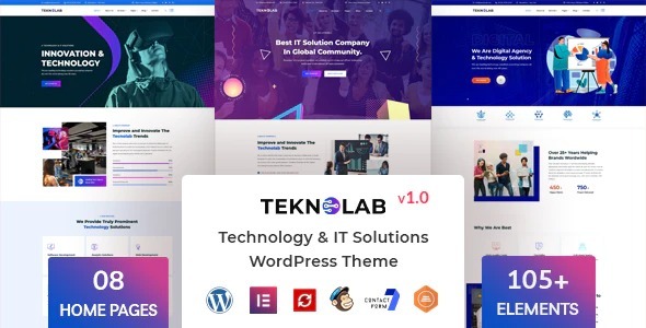 Teknolab Nulled Technology & IT Solutions WordPress Theme Download