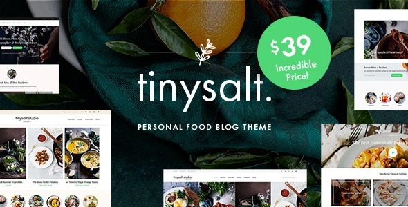 Tinysalt Nulled Personal Food Blog WordPress Theme Download