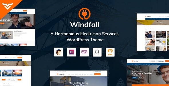 Windfall Nulled Electrician Services WordPress Theme Download