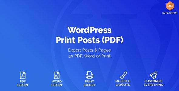 WordPress Print Posts & Pages (PDF) Nulled