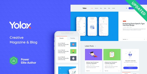 Yolox Nulled Modern WordPress Blog Theme for Business & Startup Free Download