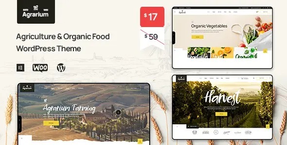 Agrarium Nulled Agriculture & Organic Food WordPress Theme Download