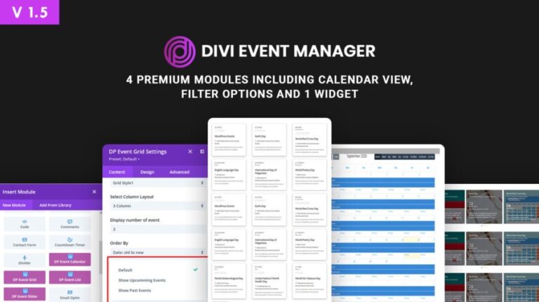 Divi Event Manager Plugin Nulled Download