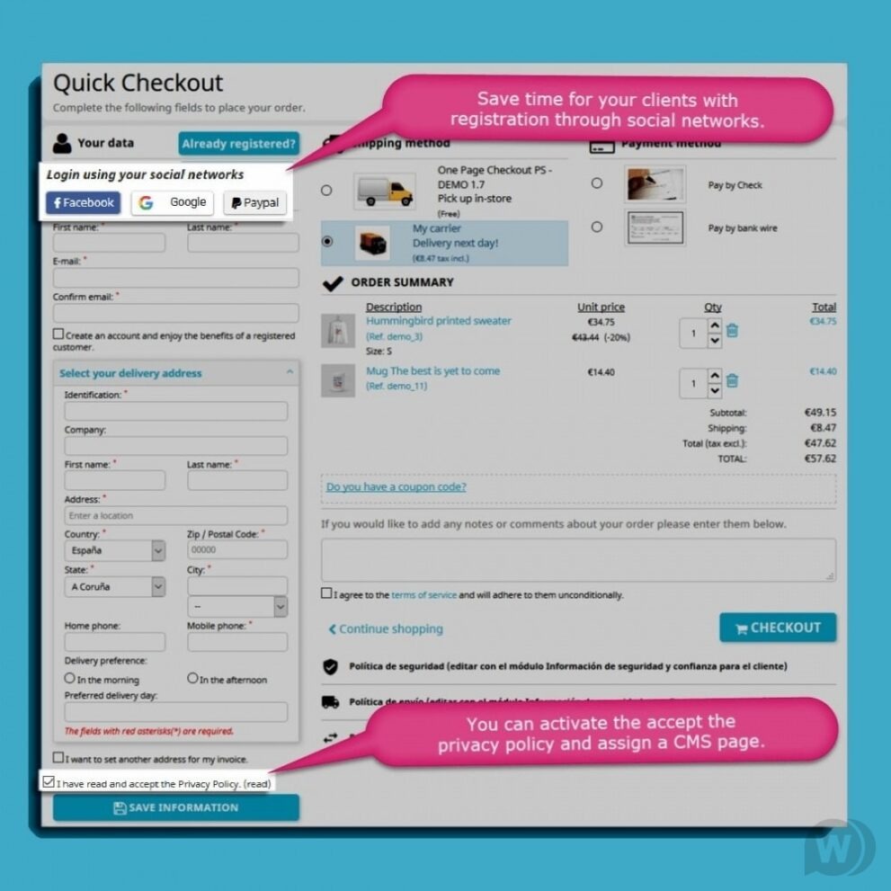 Module One Page Checkout PS (Easy, Fast & Intuitive) Nulled Download