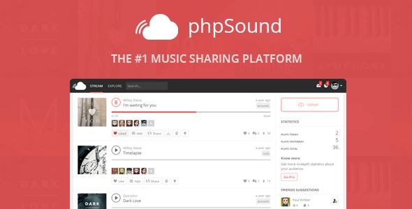 PHPsound Nulled Music Sharing Php Script Download