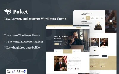 Poket Nulled Lawyer And Attorney Responsive WordPress Theme Download