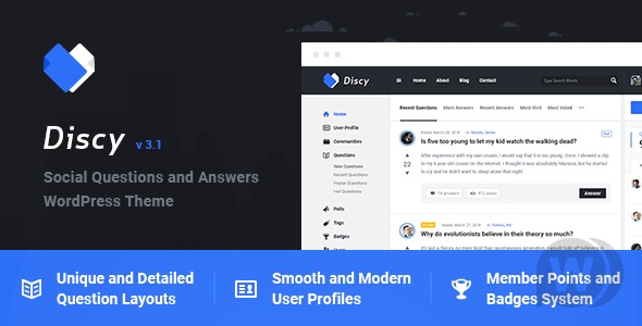 Discy Nulled Social Questions and Answers WordPress Theme Free Download